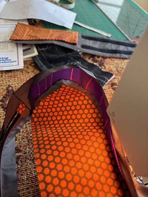 The point where I realised that I had started sewing the boxing panel on back to front