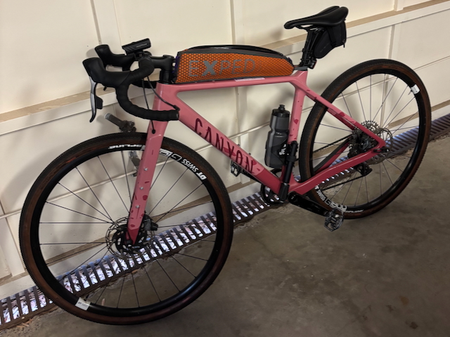 Bag mounted onto my Canyon Grizl and ready for adventure!