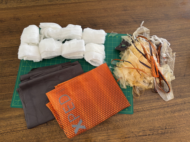 Materials salvaged from the Exped mat